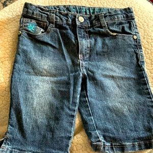 EUC Star Embroidery Jean Bermuda Style Shorts